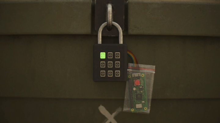 The earliest you can get to this container and the subsequent ones in Bunker Woods is in Return 5 - Alan Wake 2: All Cult Stashes puzzles in Bright Falls - Cult Stashes - Alan Wake 2 Guide