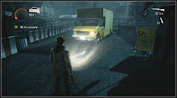 Next page can be found in a yellow truck parked next to the church - Alan Wake: Episode 5 The Clicker - list of manuscript pages - Manuscript - Alan Wake Game Guide & Walkthrough