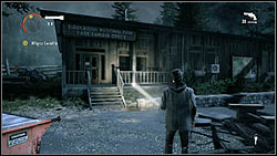 Another page lies next to the entrance to the building, which you can access with Rustys key - Alan Wake: Episode 2 Taken - list of manuscript pages - Manuscript - Alan Wake Game Guide & Walkthrough