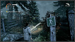Another page lies on the floor of the arbor, which can be accessed by taking a path on the right of the main road, right after passing by the trailer and a phone booth - Alan Wake: Episode 2 Taken - list of manuscript pages - Manuscript - Alan Wake Game Guide & Walkthrough