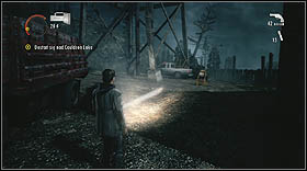 Jump down to the lower floor through a hole in the floor - Alan Wake: Episode 6 Departure - walkthrough - Walkthrough - Alan Wake Game Guide & Walkthrough