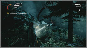 Walk over the fallen tree and beware of the birds, they can attack at any time - Alan Wake: Episode 1 The Clicker Part 2 - walkthrough - Walkthrough - Alan Wake Game Guide & Walkthrough