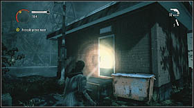 Jump off that rooftop on the grass, on the other side of the fence - Alan Wake: Episode 1 The Clicker Part 2 - walkthrough - Walkthrough - Alan Wake Game Guide & Walkthrough