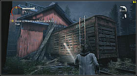 Once you eliminate all your enemies, walk through one of the wagon (youll find some flashbangs inside) and continue the journey - Alan Wake: Episode 1 Ransom Part 1 - walkthrough - Walkthrough - Alan Wake Game Guide & Walkthrough