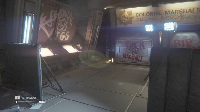 Turn right when you can and update your map, then walk through the door - Regroup with Samuels, Taylor and the Marshals - Walkthrough - Alien: Isolation - Game Guide and Walkthrough