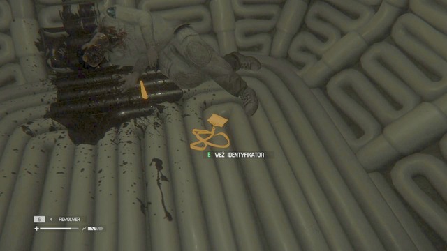 An ID Tag lies in a small room, next to a body - San Cristobal Medical Facility: Intensive care unit - Missing persons and Archive Logs - Alien: Isolation - Game Guide and Walkthrough