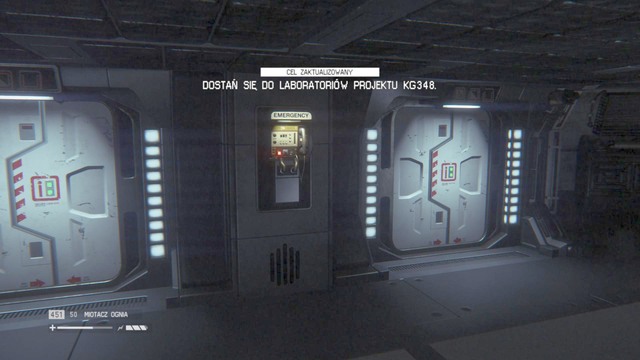 Leave the elevator and go through the hallway to the next room - Access the Project KG348 Research Labs - Walkthrough - Alien: Isolation - Game Guide and Walkthrough