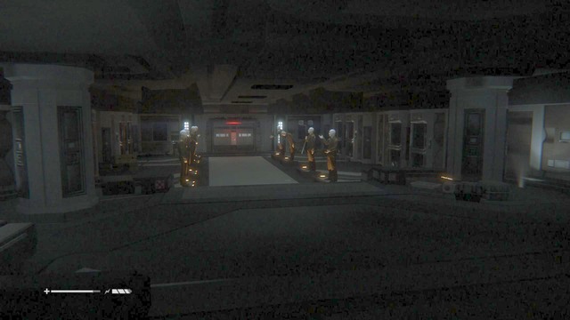 Exit the shaft and unlock the door there, after which you should turn left, walking past deactivated androids - Find Samuels in Seegson Synthetics - Walkthrough - Alien: Isolation - Game Guide and Walkthrough