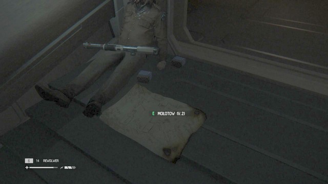 Walk to the next room, and you will find some ammo and a blueprint for a Molotov upgrade - Find Samuels in Seegson Synthetics - Walkthrough - Alien: Isolation - Game Guide and Walkthrough