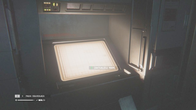 At the end of the room, you will find a vent shaft, and a map update console on the right - Investigate the central reactor - Walkthrough - Alien: Isolation - Game Guide and Walkthrough