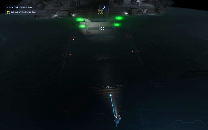 Now run towards the exit from the cargo hold (right-click twice on PC) - Aliens Dark Descent: How to get out of the cargo hold in the prologue? - FAQ - Aliens Dark Descent Guide