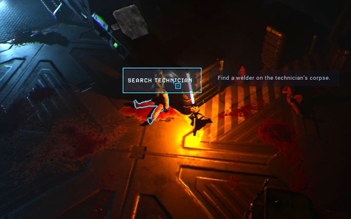 Immediately after watching the cut-scene with the xenomorph eggs, run to the technician's corpse - Aliens Dark Descent: How to get out of the cargo hold in the prologue? - FAQ - Aliens Dark Descent Guide