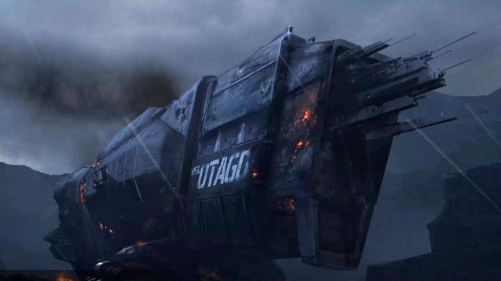 The USS Utago ship appears at the very beginning of the game - Aliens Dark Descent: USS Otago Command Center - Base management - Aliens Dark Descent Guide