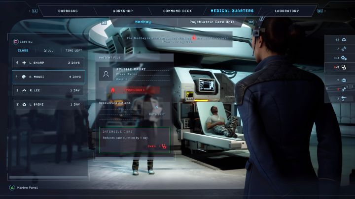 2 - Aliens Dark Descent: USS Otago Command Center - Base management - Aliens Dark Descent Guide