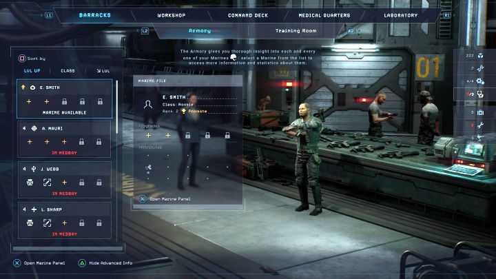 3 - Aliens Dark Descent: USS Otago Command Center - Base management - Aliens Dark Descent Guide