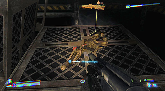 LEGENDARY WEAPON 4/6 (Vasquezs Smart Gun) - Towards the end of the mission, after reaching the warehouse which will be overrun by Xenos and mercenaries if you try to use the exit (shortly before making for the hill with the elevator) - Legendary Weapons - Collectibles - Aliens: Colonial Marines - Game Guide and Walkthrough