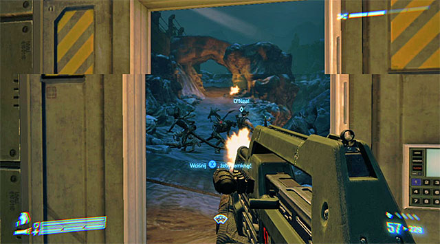 Backtrack to caves' exit and take the main path now, following your teammates - Find a way into the Weyland-Yutani Facility to save Bella - Mission 7: One Bullet - Aliens: Colonial Marines - Game Guide and Walkthrough