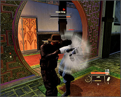 The last part of the battle will be tougher, as Omen will try to damage you in direct combat - Walkthrough - Taipei - Stop Omen Deng at Memorial Rally - Walkthrough - Taipei - Alpha Protocol: The Espionage RPG - Game Guide and Walkthrough