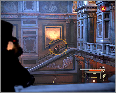 Begin to eliminate the enemies here - Walkthrough - Rome - Intercept Marburg at Museum of Art - Walkthrough - Rome - Alpha Protocol: The Espionage RPG - Game Guide and Walkthrough