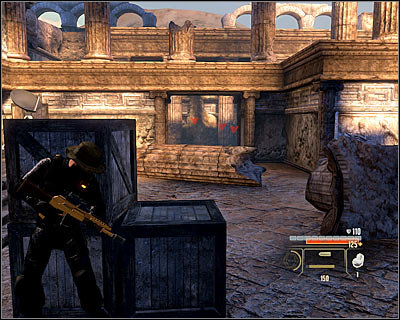 In the further part of the fight it's worth to hide behind one of covers nearby the terminal (screen) and defend from there - Walkthrough - Rome - Investigate Ruins Transmission - Walkthrough - Rome - Alpha Protocol: The Espionage RPG - Game Guide and Walkthrough