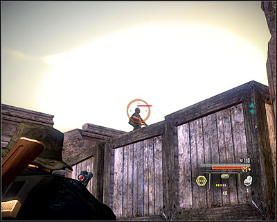 Upon getting to the new location (M12, 8) you should firstly eliminate the enemy patrolling the upper terrain (screen) - Walkthrough - Rome - Investigate Ruins Transmission - Walkthrough - Rome - Alpha Protocol: The Espionage RPG - Game Guide and Walkthrough