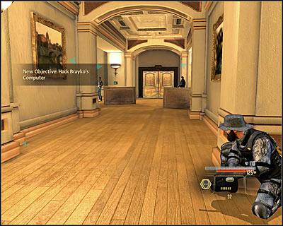 After entering the mansion, you will have to decide if you want to focus on finding connections with Halbech or on Konstantin Brayko; the choice won't have too much of an influence - Walkthrough - Moscow - Assault Braykos Mansion - Walkthrough - Moscow - Alpha Protocol: The Espionage RPG - Game Guide and Walkthrough