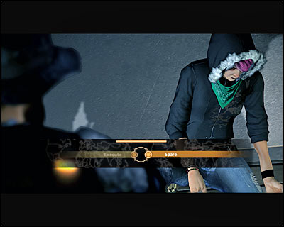 The interrogation will start right after defeating Sis - Walkthrough - Moscow - Assault Lazos Yacht and Retrieve Data - Walkthrough - Moscow - Alpha Protocol: The Espionage RPG - Game Guide and Walkthrough