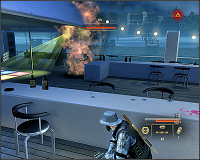 After eliminating those two, you can focus on attacking Sis herself - Walkthrough - Moscow - Assault Lazos Yacht and Retrieve Data - Walkthrough - Moscow - Alpha Protocol: The Espionage RPG - Game Guide and Walkthrough