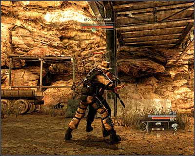 Make sure that you weren't noticed by the boss, wait for him to start moving to the side and head towards the bridge then - Walkthrough - Saudi Arabia - Intercept Shaheed and Recover Missiles - Walkthrough - Saudi Arabia - Alpha Protocol: The Espionage RPG - Game Guide and Walkthrough