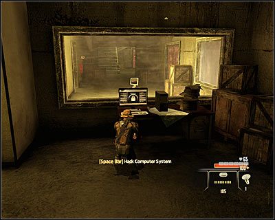 You can wait with completing this side mission until the whole ground level is secured - Walkthrough - Saudi Arabia - Bug Al-Samad Airfield - Walkthrough - Saudi Arabia - Alpha Protocol: The Espionage RPG - Game Guide and Walkthrough