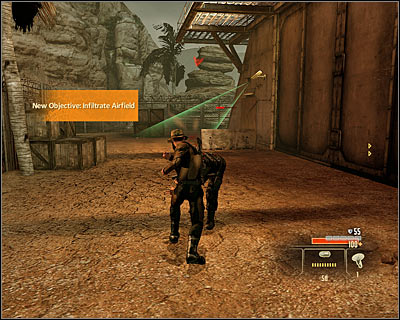 You begin in the western part of the map (M2, 1) - Walkthrough - Saudi Arabia - Bug Al-Samad Airfield - Walkthrough - Saudi Arabia - Alpha Protocol: The Espionage RPG - Game Guide and Walkthrough