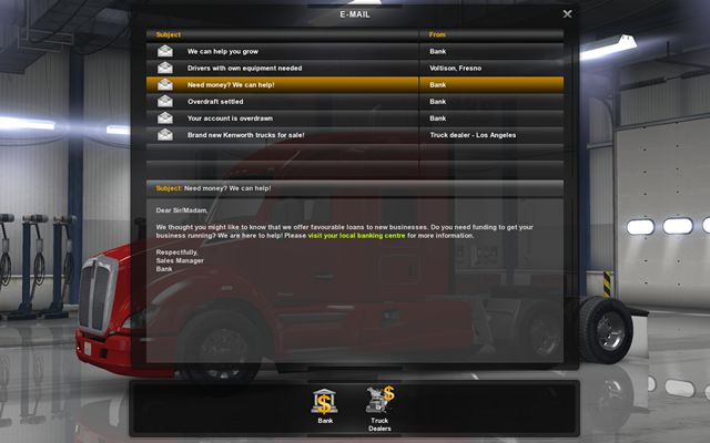 It is up to you how long you wish to drive for others - Owner of a one-man company - Career - American Truck Simulator - Game Guide and Walkthrough