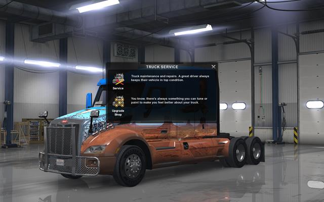 You can check the vehicle condition and repair it if necessary - Repairing and modifying the truck - Driving your truck across the States - American Truck Simulator - Game Guide and Walkthrough