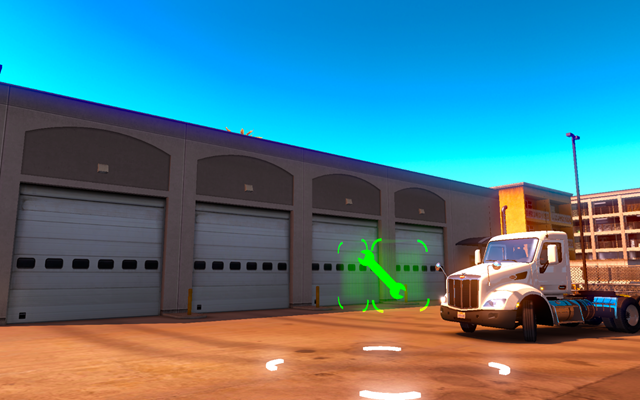 Each city has a car repair shop (marked with a violet icon) - Repairing and modifying the truck - Driving your truck across the States - American Truck Simulator - Game Guide and Walkthrough