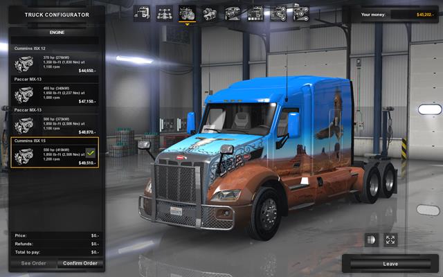 Available engines depend on a selected truck make - Repairing and modifying the truck - Driving your truck across the States - American Truck Simulator - Game Guide and Walkthrough
