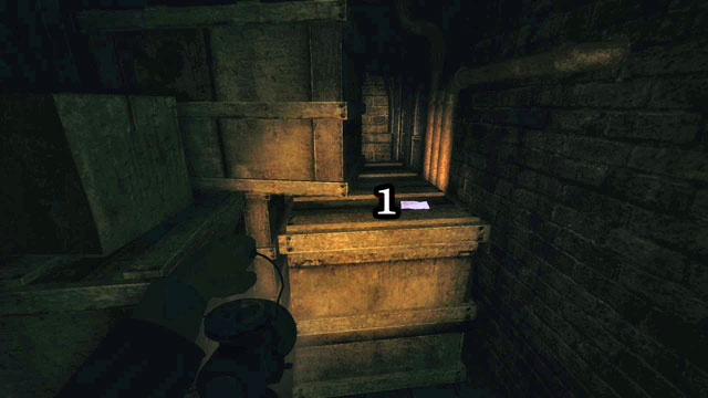 After you have performed the sabotage summed up by Mandus with a monologue, cross the door and go right - Counter Attack | Collectibles - Collectibles - Amnesia: A Machine for Pigs Game Guide