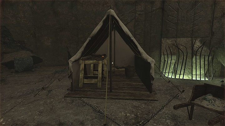 Near the console, there is a tent shown in the picture - Amnesia Rebirth: The Chamber of Pillars - walkthrough, secrets - Walkthrough - Amnesia Rebirth Guide