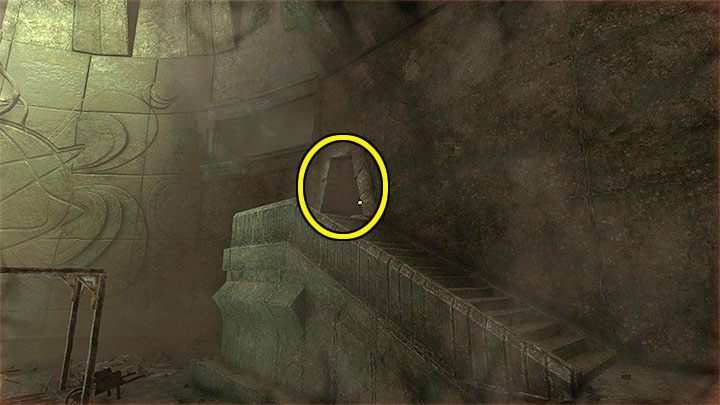 Approach the stairs on the right that lead to the passage marked in the picture - Amnesia Rebirth: The Chamber of Pillars - walkthrough, secrets - Walkthrough - Amnesia Rebirth Guide