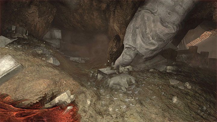 Jump over the fallen pillar and, at the second fork shown in the picture, go left first again - Amnesia Rebirth: The Portal Chamber (3rd visit) - walkthrough, secrets - Walkthrough - Amnesia Rebirth Guide