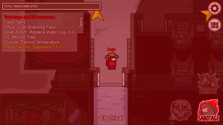 When there is a red alert and a red message in the top left corner, this means that a malfunction has appeared and has to be stopped as soon as possible - Among Us: Beginners Guide & Tips - Basics - Among Us Guide