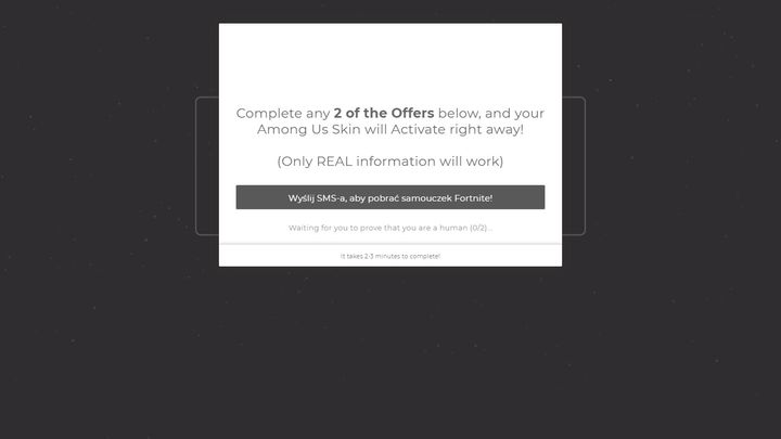 The site then executes certain processes, and once they are finished, you will have to click Verify - Among Us: amongus.dev - is it safe? - FAQ - Among Us Guide