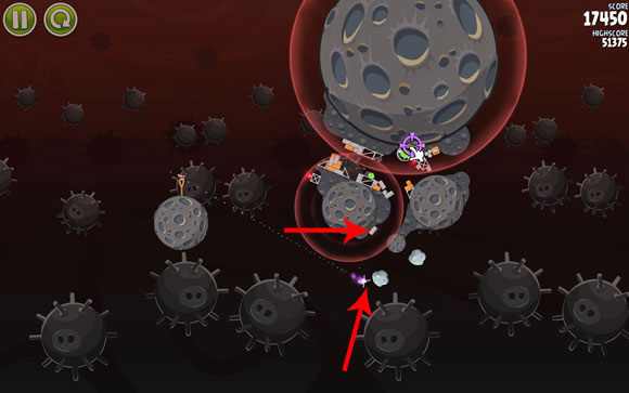 Nevertheless, the most important element is one particular block - shown on the screen - Level 3-28 - Danger Zone - Angry Birds Space - Game Guide and Walkthrough