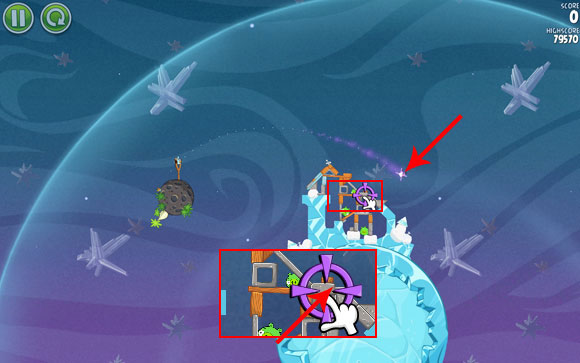 This is a very easy level, thought it might also cause some trouble - Level 2-10 - Cold Cuts - Angry Birds Space - Game Guide and Walkthrough