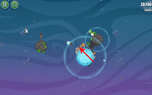 Lastly, it's worth launching the last bird to get the required score - Level 2-6 - Cold Cuts - Angry Birds Space - Game Guide and Walkthrough