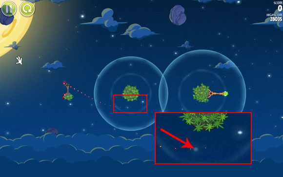 A very easy level - you need to knock down the pig to receive the most points - Level 1-5 - Pig Bang - Angry Birds Space - Game Guide and Walkthrough