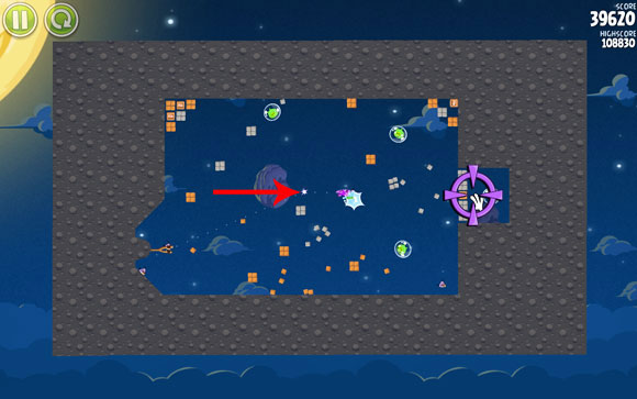 There should be 4-5 pigs left on the screen - Level 1-29 - Pig Bang - Angry Birds Space - Game Guide and Walkthrough