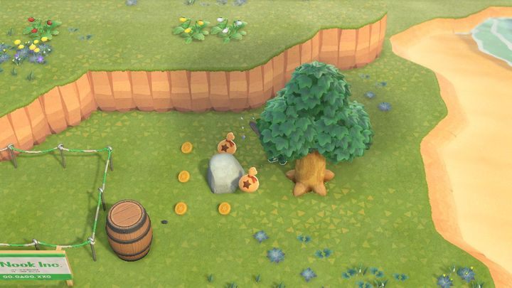 Sometimes you can get even a few thousand of bells from a single rock. - ACNH: Bells, Nook Miles - currencies in the game - Basics - Animal Crossing New Horizons Guide