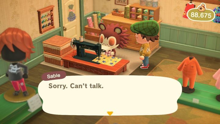 Heres Sable. - ACNH: Sable and Mabel Able - what do they do? where to find? - Characters staying on the island - Animal Crossing New Horizons Guide