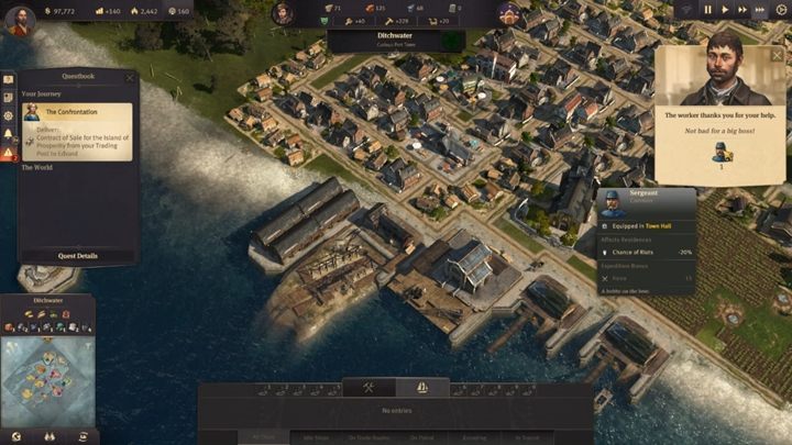 To purchase items/residents for buildings or on ship boards it is necessary to complete side missions and send ships on expeditions - Anno 1800: How to obtain items for buildings and ships? - FAQ - Anno 1800 Game Guide