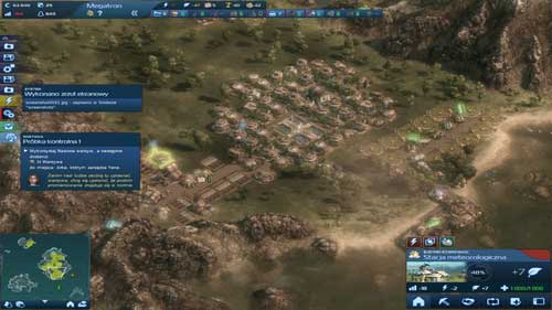 Using the Commando Ship, take the Geiger counter from Eden Initiative's Ark, and then perform a scan of the two biggest islands on the map - Mission One - On Hostile Terrain - Chapter Three: In the Eye of the Storm - Anno 2070 - Game Guide and Walkthrough